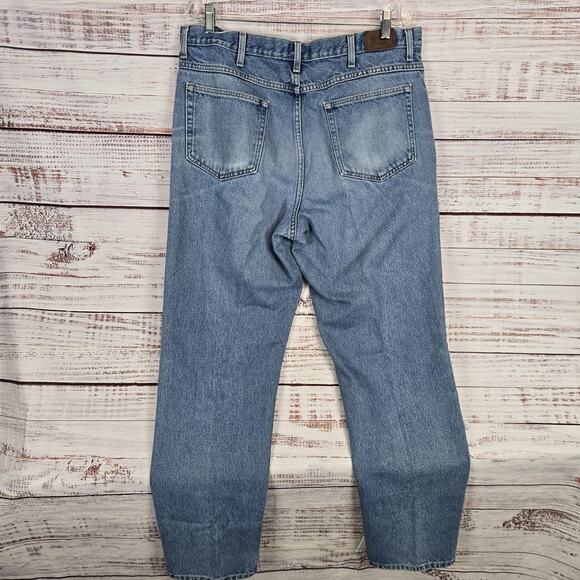 LL Bean Jeans Mens 38x33 Blue Classic Fit Denim Straight Leg 100% Cotton Pants - Picture 4 of 13